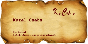 Kazal Csaba névjegykártya