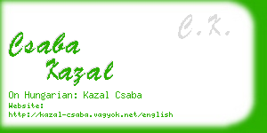 csaba kazal business card